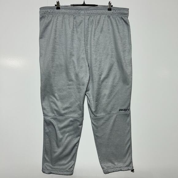 And1 Cargo Sweatpants Mens 3X Gray Fleece Lined Elastic Waist Drawstring - Picture 3 of 13